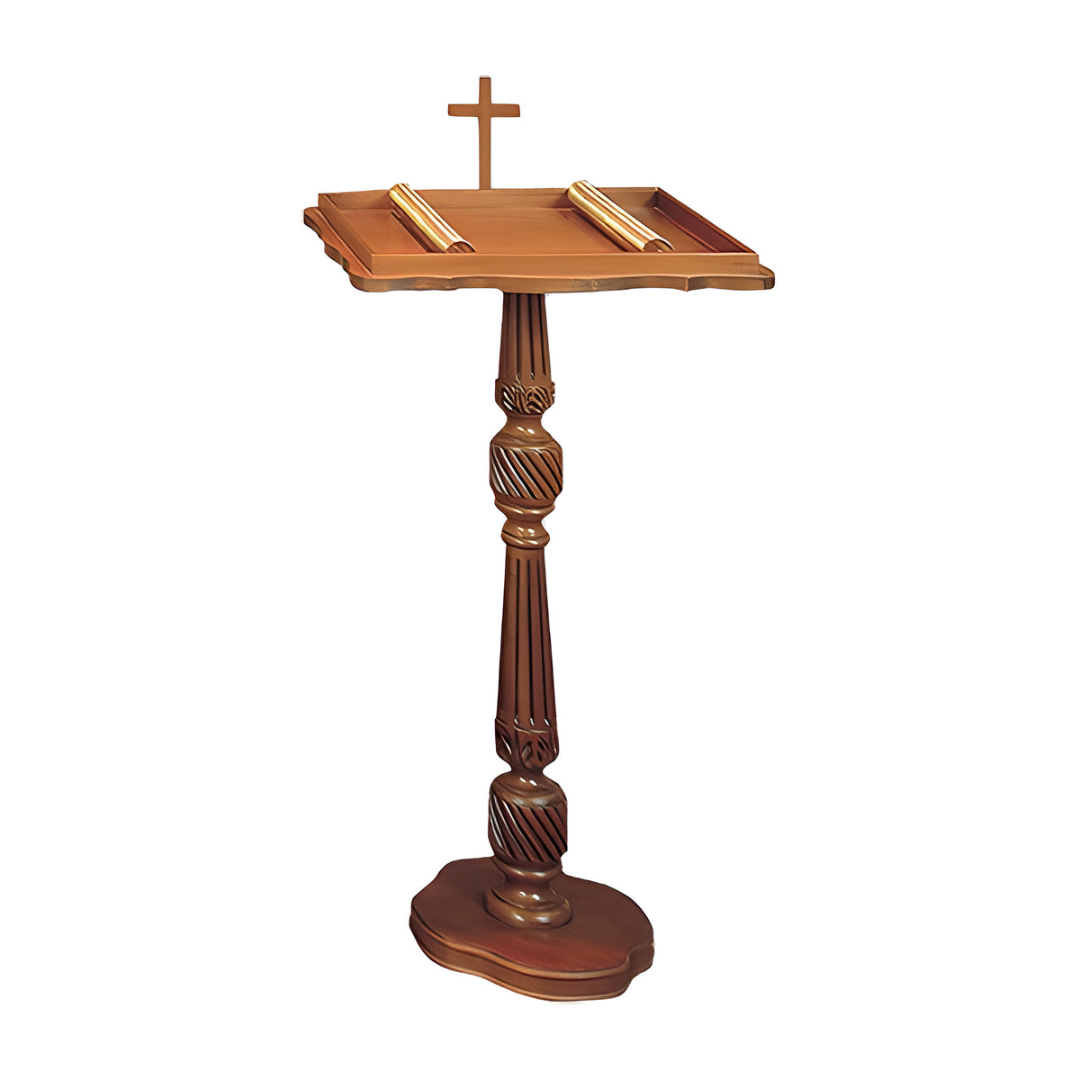 Belmont Mass Card Holder in solid cherry in a French Provincial style by American Mortuary Equipment