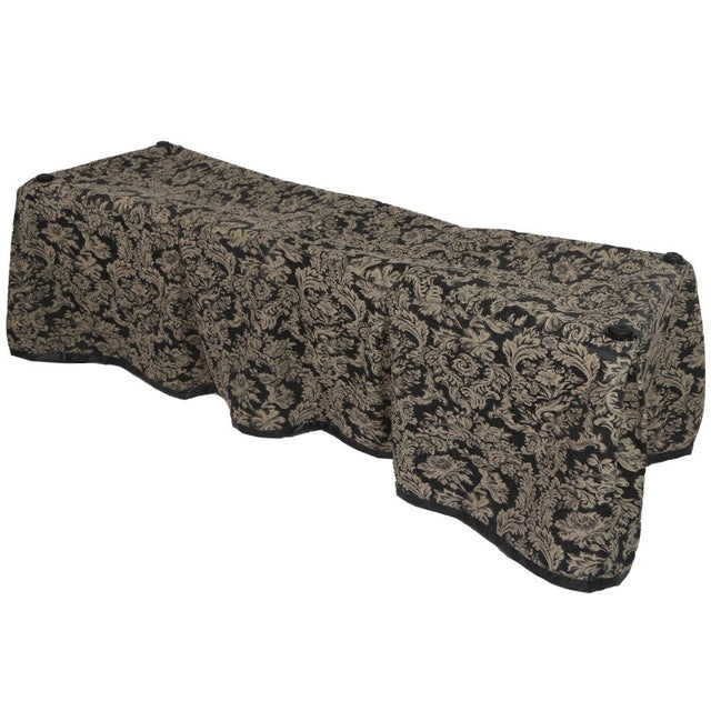 Black Gold Paisley Church Truck Drape