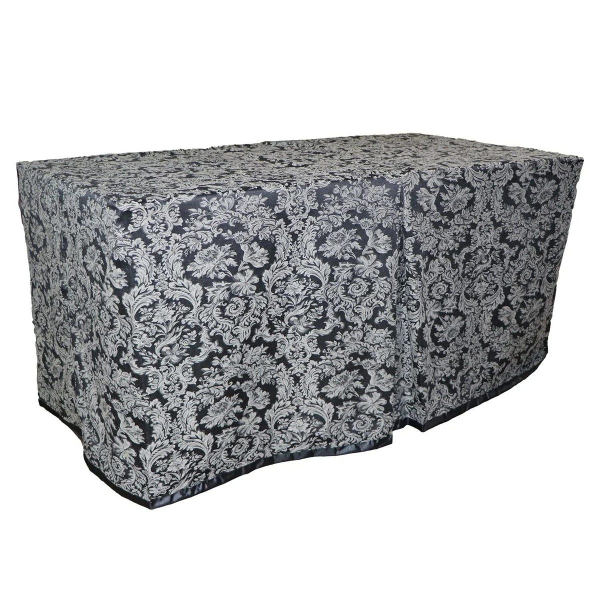 Black Gold Paisley Table Cover