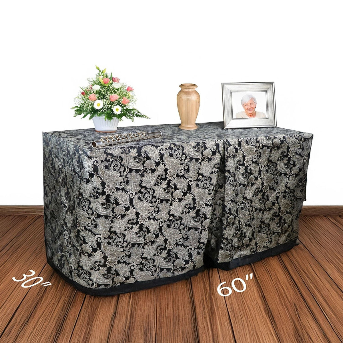 Black Floral Presentation Table - Plus