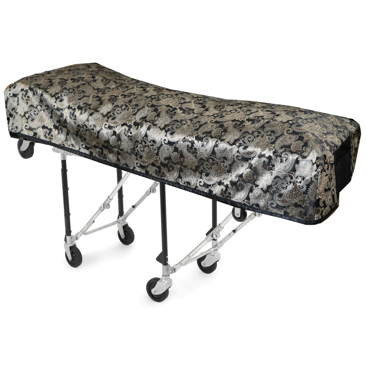 Black Floral Cot Cover - Standard, Standard Black Lining