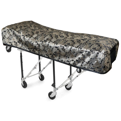 Black Floral Cot Cover - Standard, Standard Black Lining