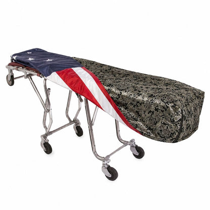 Black Floral Cot Cover - Standard, Patriot Reversible Lining
