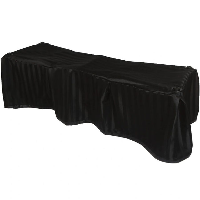 Black Satin Stripe Church Truck Drape