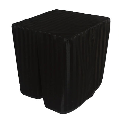 Black Satin Stripe Presentation Table - Standard