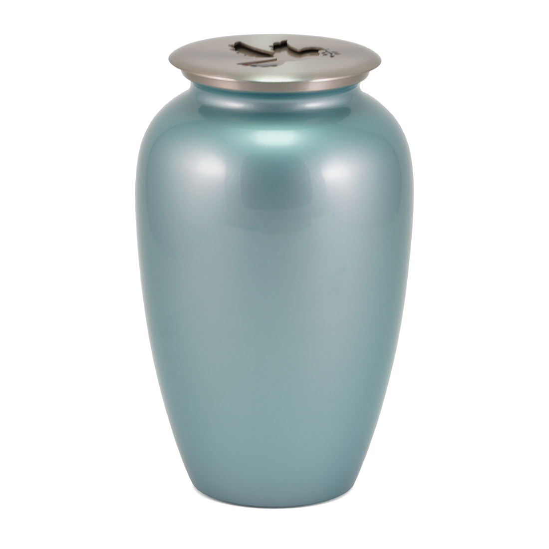 Blue Frost Dove Brass Scattering Urn
