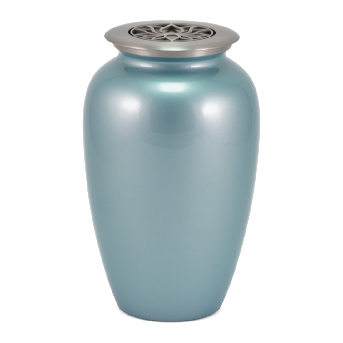 Blue Frost Lotus Brass Scattering Urn