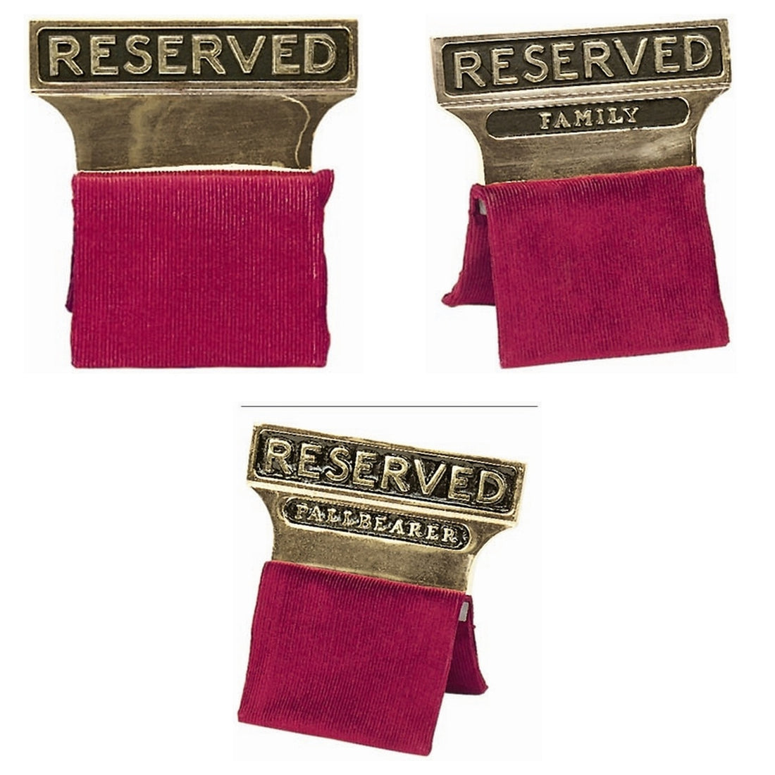 Brass-Tone Reserved Seat Signs