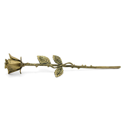 Brass Rose Keepsake Urn, Keepsake, 13.9 x 2.9 x 2.9 in
