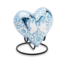 Blue Loving Doves Brass Heart Keepsake — ISU-RJ-0069