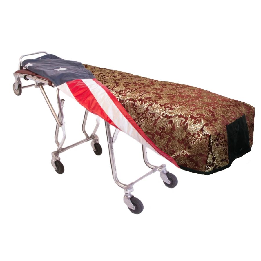 Brick Floral Cot Cover - Standard, Patriot Reversible Lining