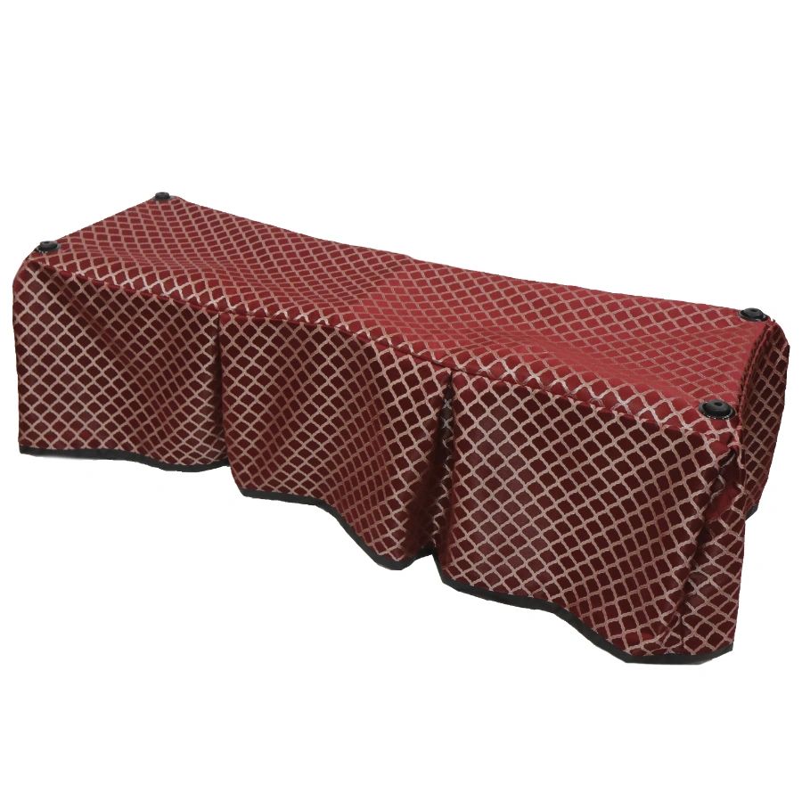 Brick Red Lattice Church Truck Drape - Ferno 87 Full-Size – Large Grommets