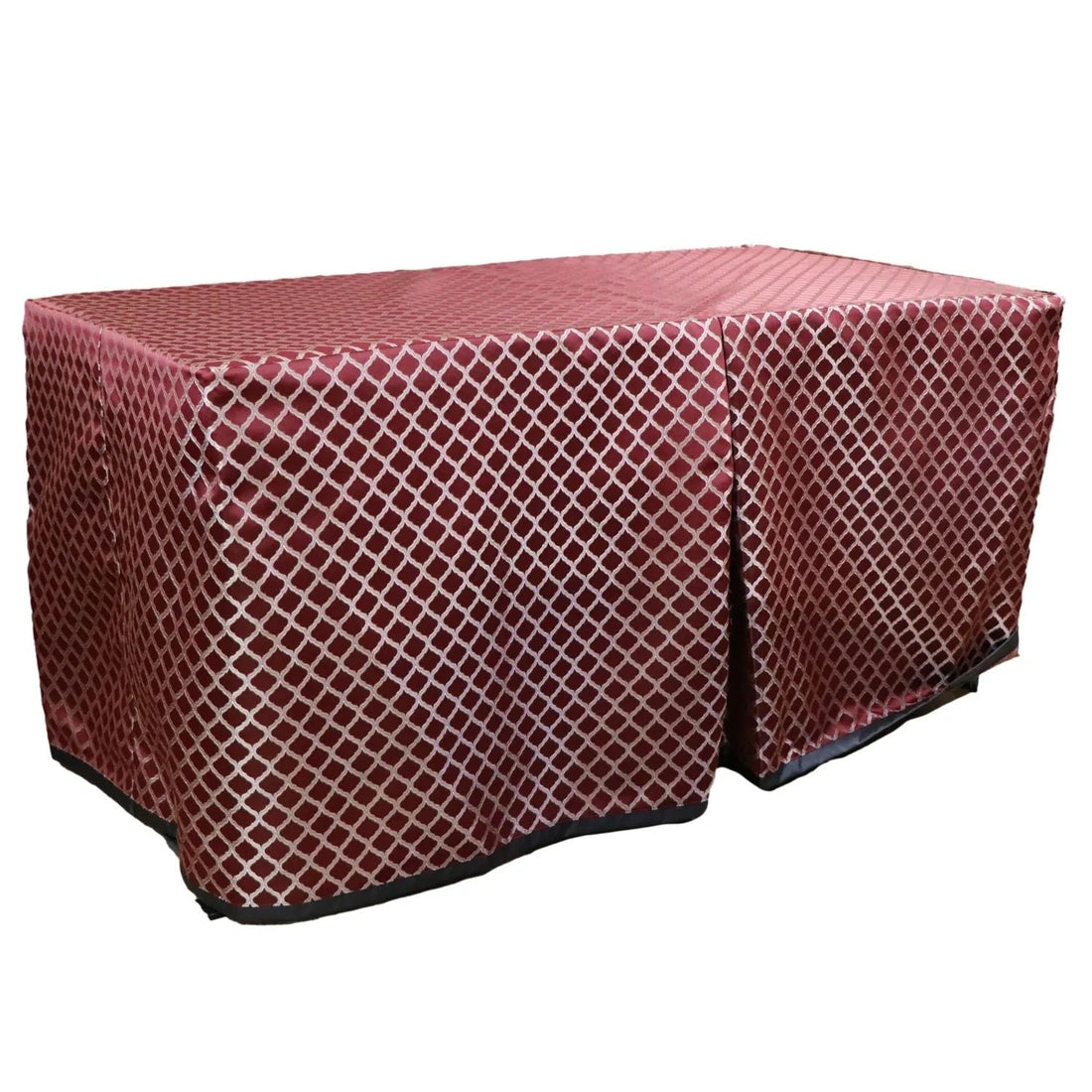 Brick Red Lattice Table Cover
