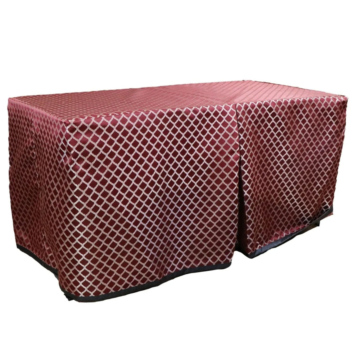 Brick Red Lattice Table Cover