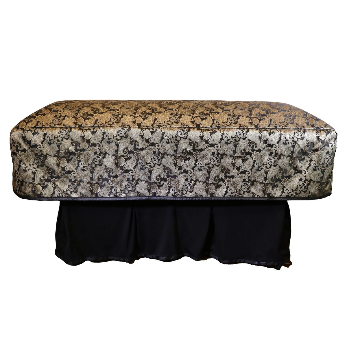 Brick Red Lattice Padded Casket Cover