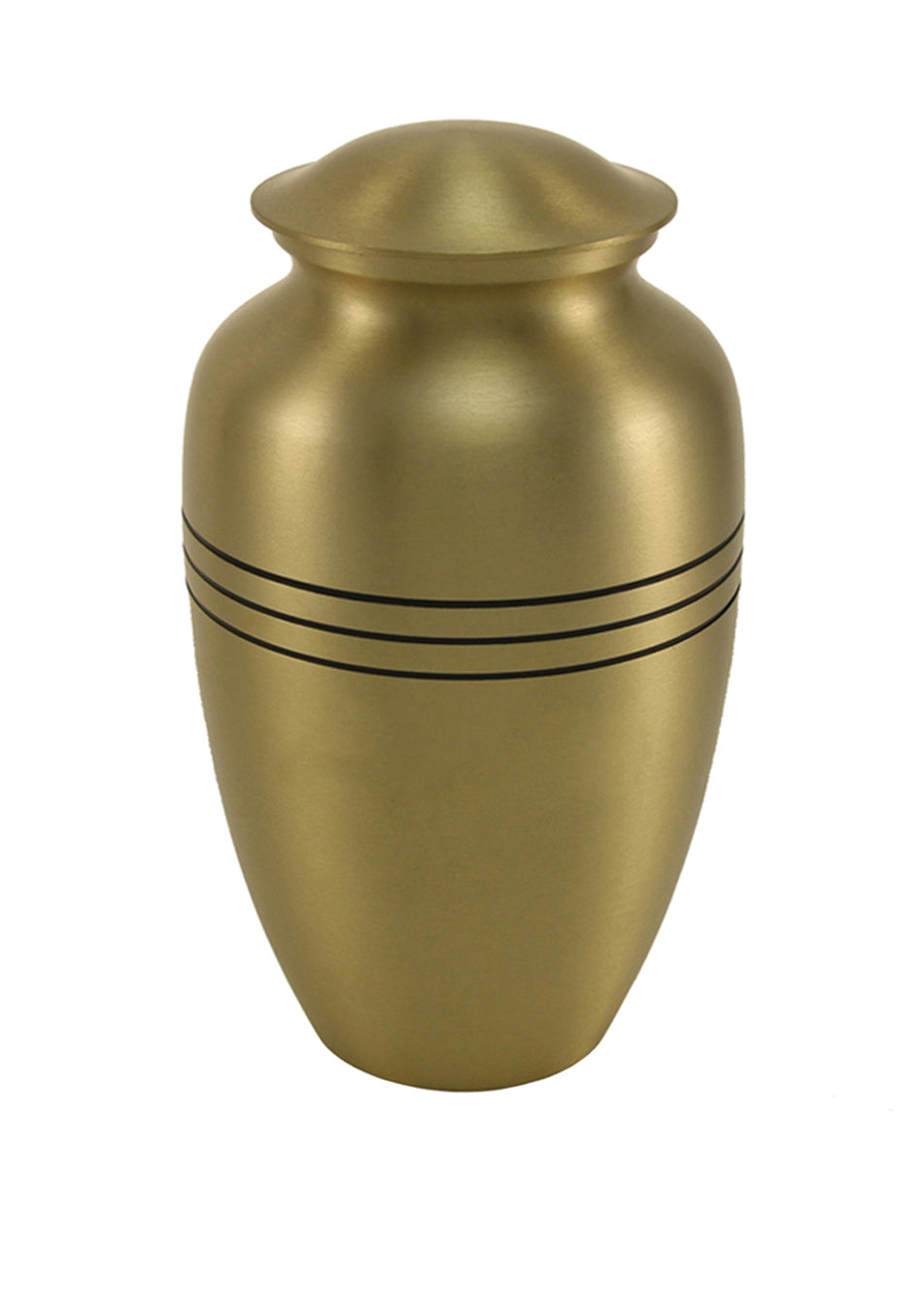 Bronze Banded Brass Full Size Cremation Urn, Full Size (Adult), 10.4 x 6.1 x 6.1 in