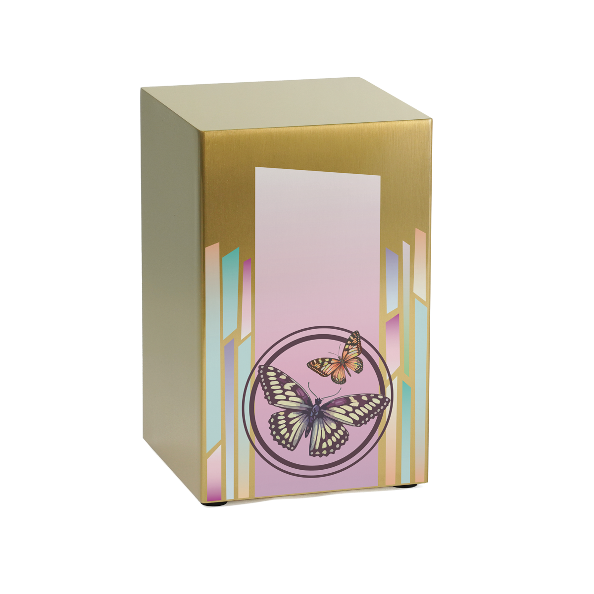 Bronze Box Butterflies Full Size Cremation Urn, Full Size (Adult), 8.3 x 5.2 x 5.2 in