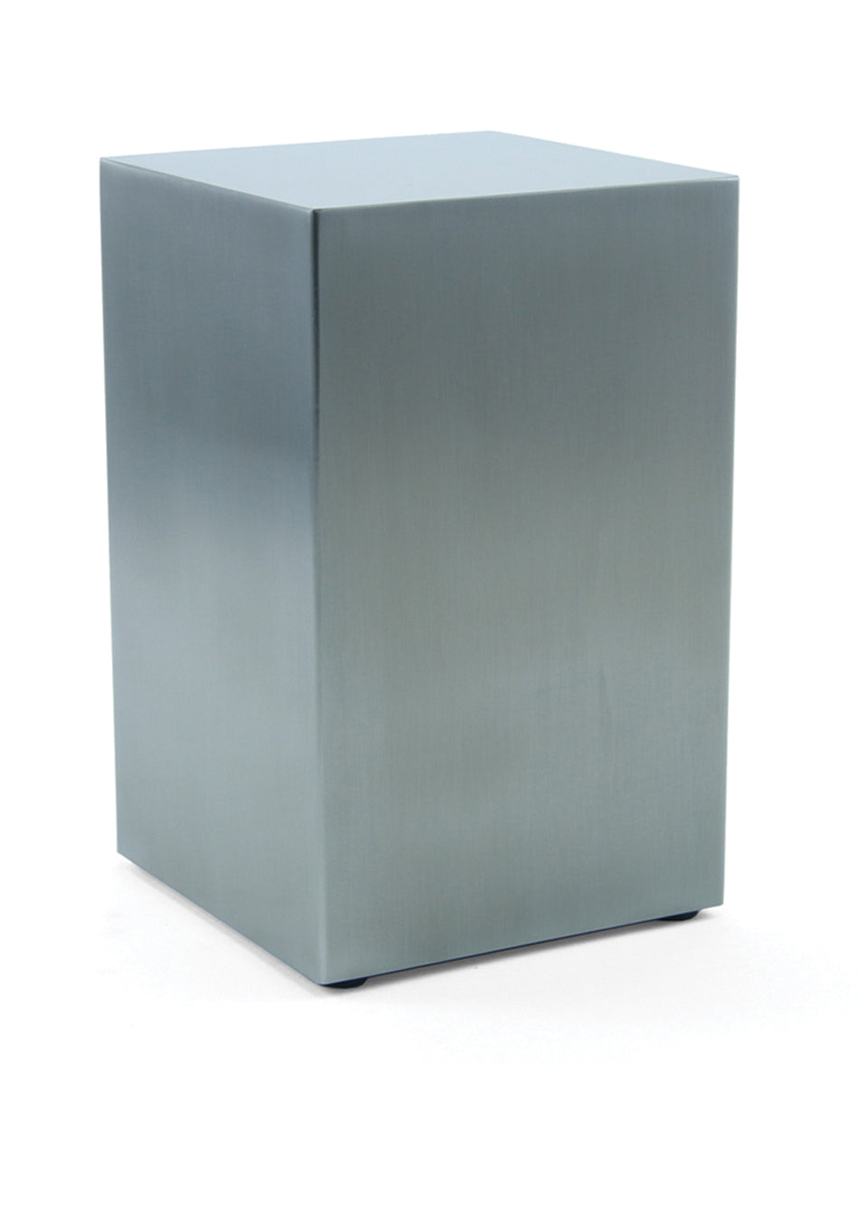 Brushed Pewter Cube Full Size Cremation Urn, Full Size (Adult), 8.3 x 5.2 x 5.2 in