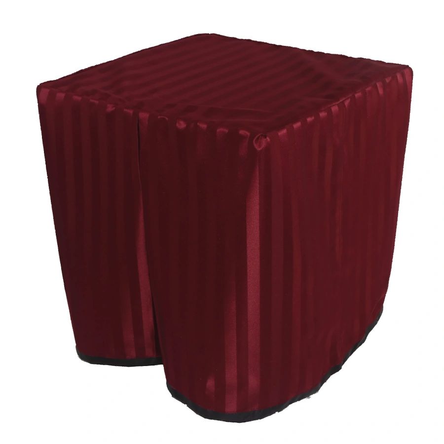 Burgundy Satin Stripe Presentation Table - Standard