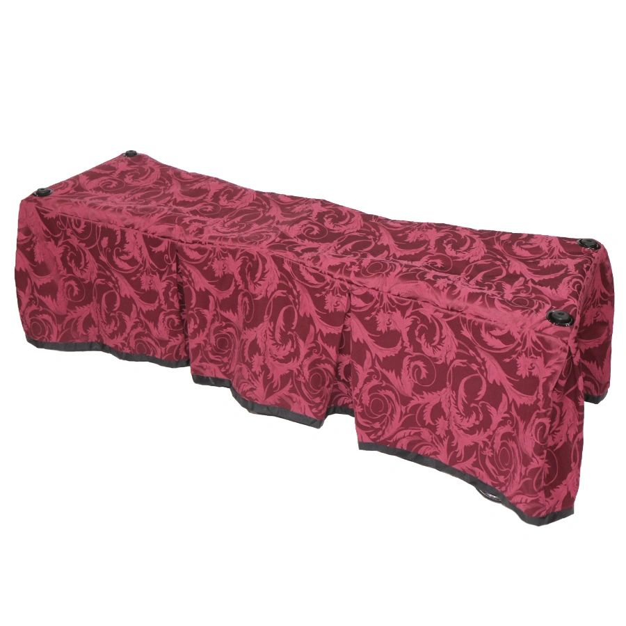 Burgundy Scroll Church Truck Drape