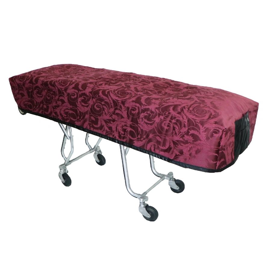 Burgundy Scroll Cot Cover - Standard, Standard Black Lining