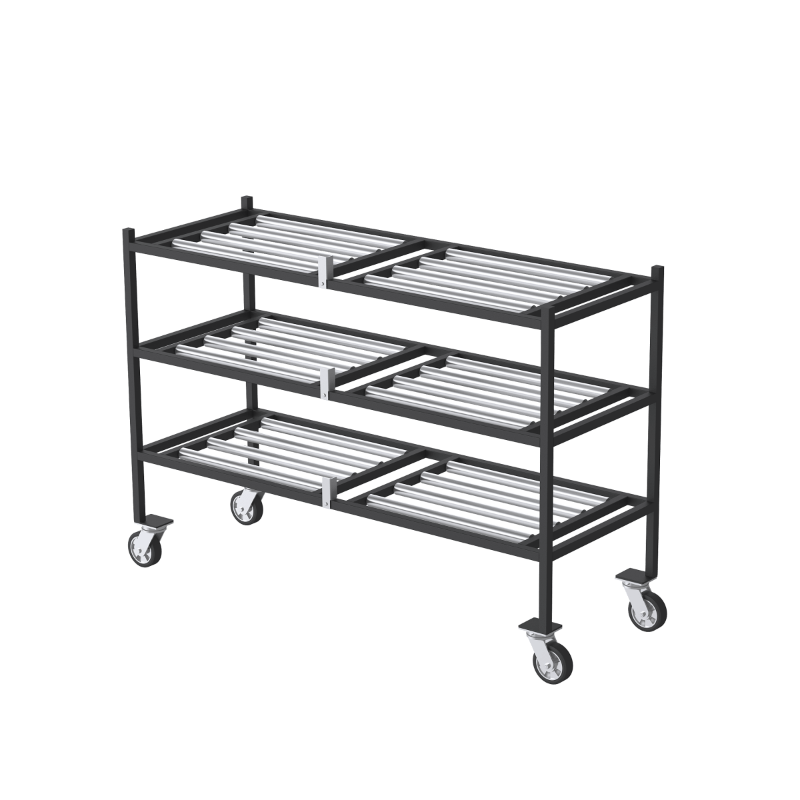 3-Tier Side-Loading Mortuary Rack