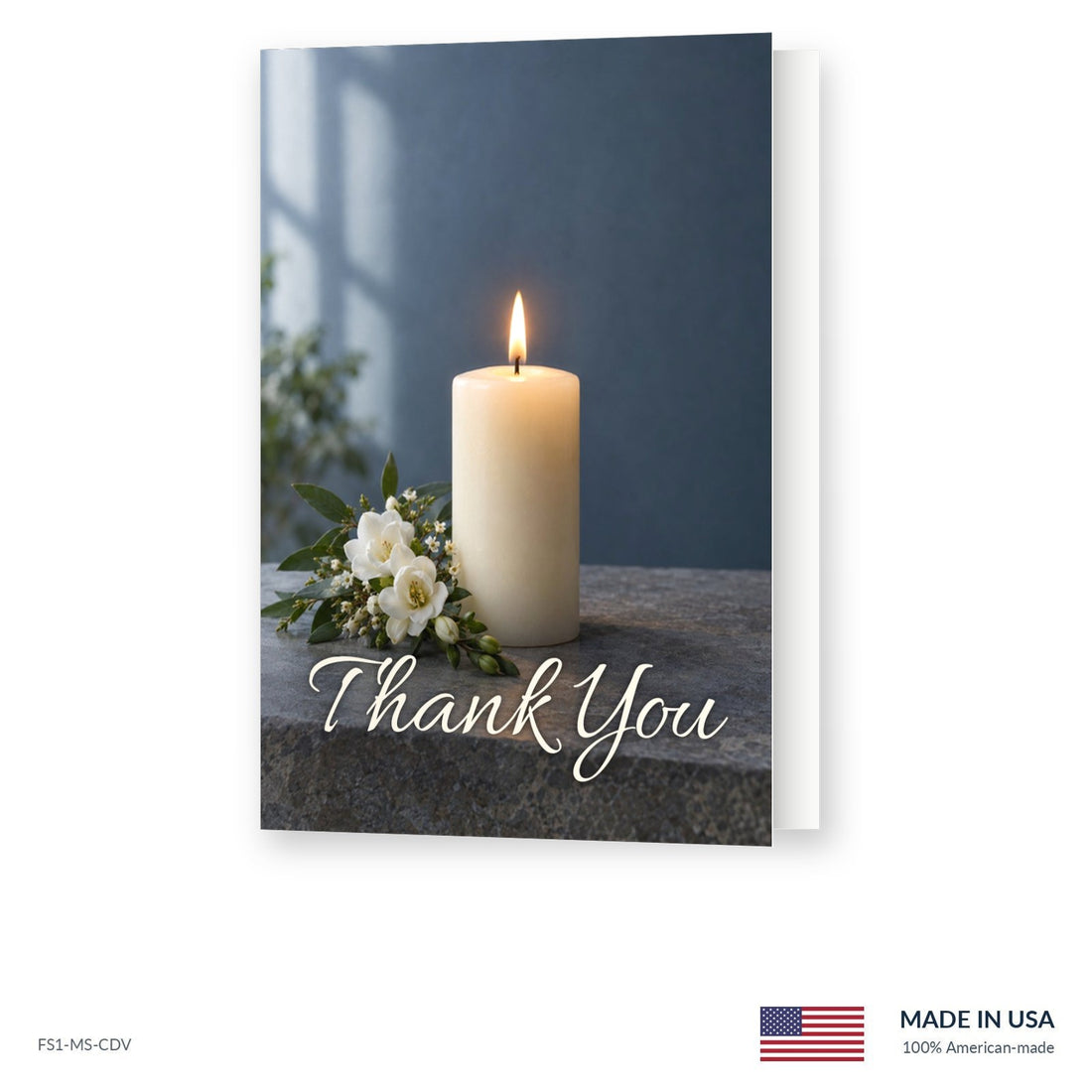 Candle Vigil Funeral Acknowledgment Cards