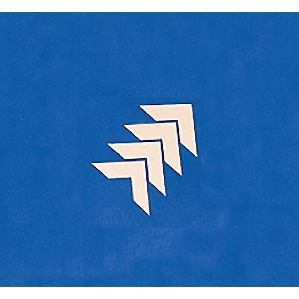 Magnetic photo corners on a blue celebration of life display board