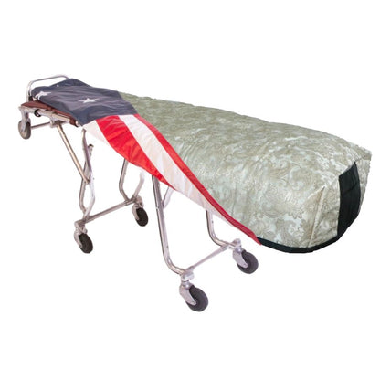 Champagne Floral Cot Cover - Standard, Patriot Reversible Lining
