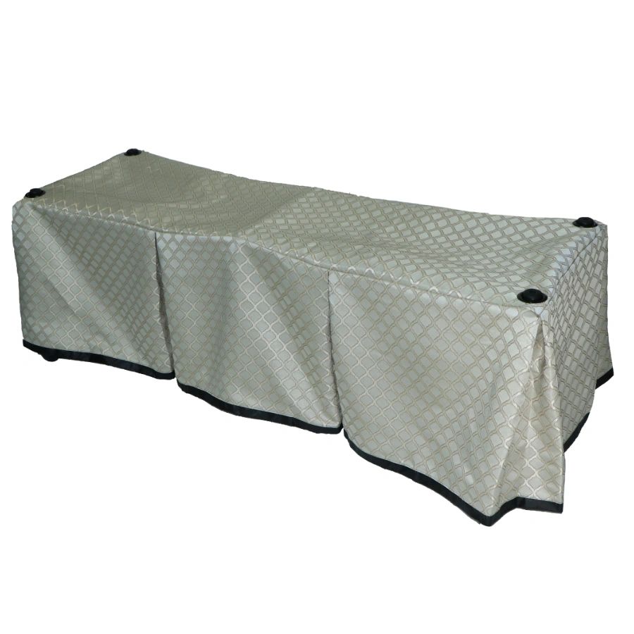 Champagne Lattice Church Truck Drape - Ferno 87 Full-Size – Large Grommets