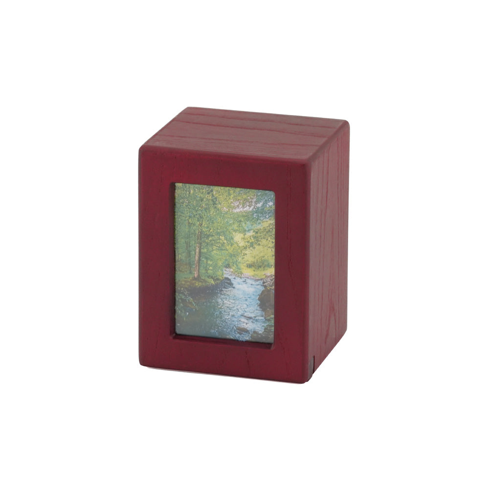 Cherry Photo Frame Box Petite Keepsake Urn, Petite Keepsake, 5 x 3.4 x 3.6 in