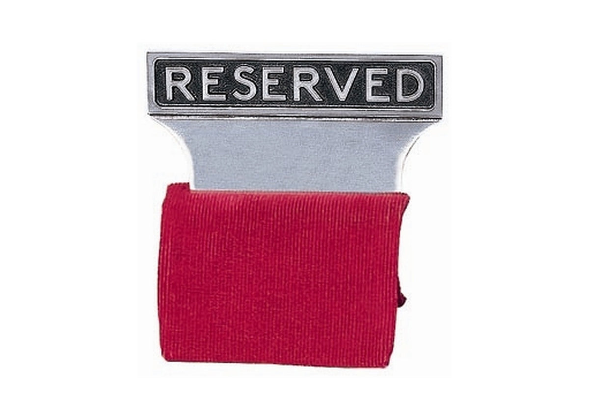 Chrome Reserved Seat Signs - Reserved