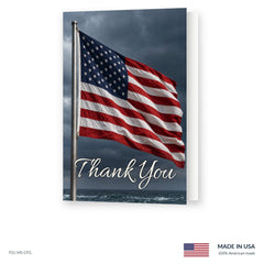 Coastal Flag Funeral Acknowledgment Cards