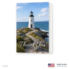 Coastal Lighthouse Funeral Acknowledgment Cards
