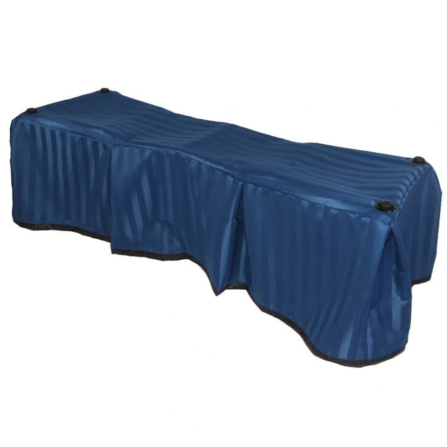 Cobalt Satin Stripe Church Truck Drape