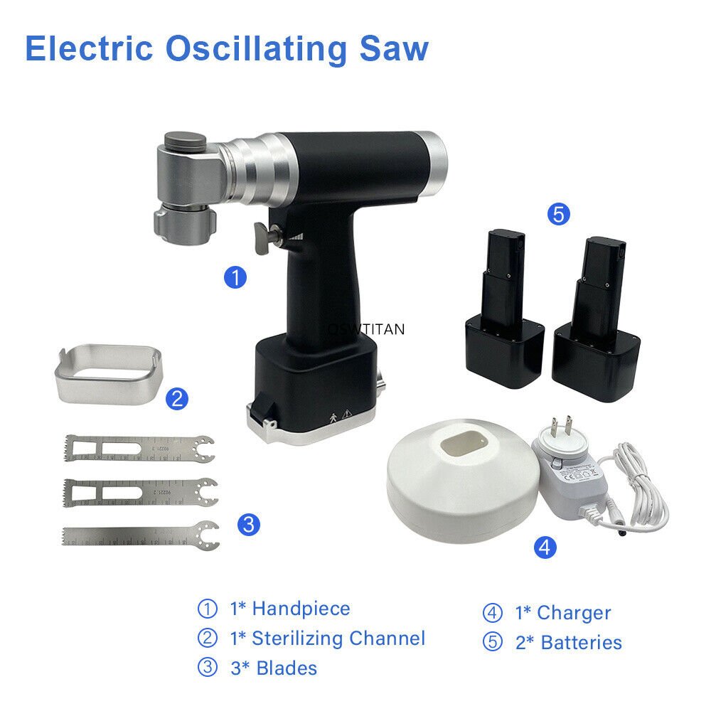 Cordless autopsy saw Model 1035-10AS blade detail, oscillating cranial cutting blade