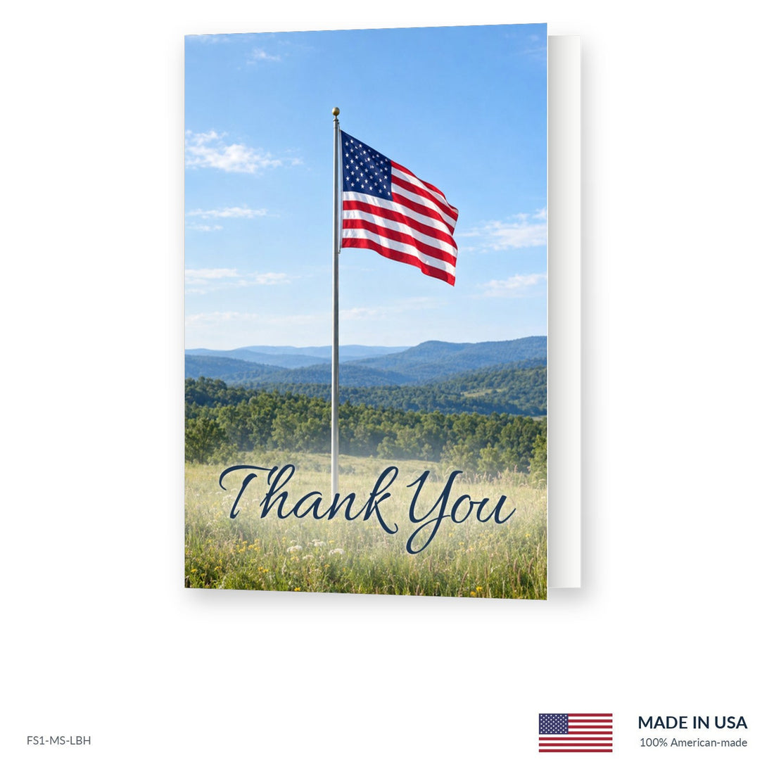 Country Flag Funeral Acknowledgment Cards
