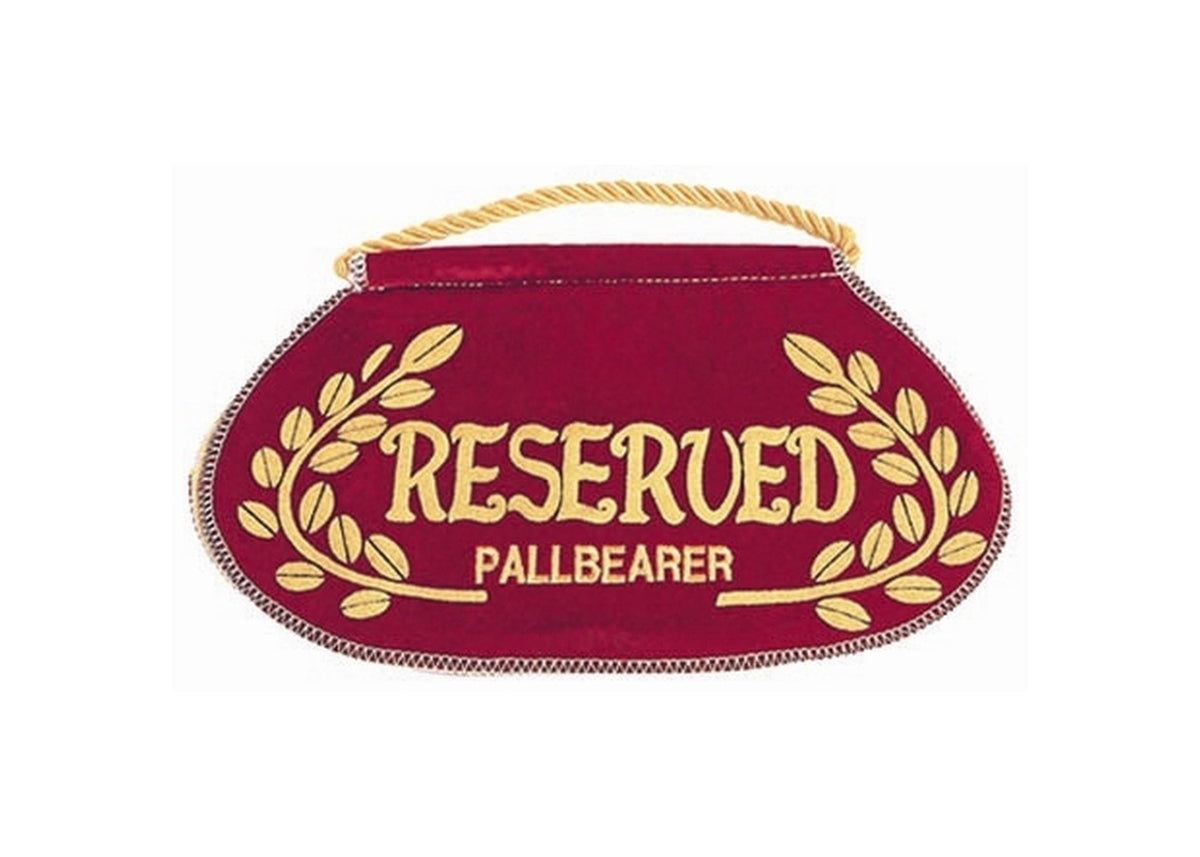 Deluxe Reserved Seat Signs - Reserved Pallbearer