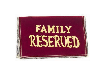 Economy Reserved Seat Signs - Reserved Family