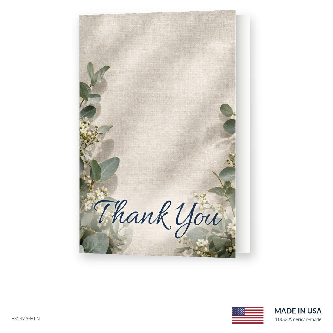 Eucalyptus Funeral Acknowledgment Cards