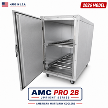 2 Body Extra Wide Upright Mortuary Cooler | Bariatric Cadaver Cooler | American-Made Upright Morgue Refrigeration