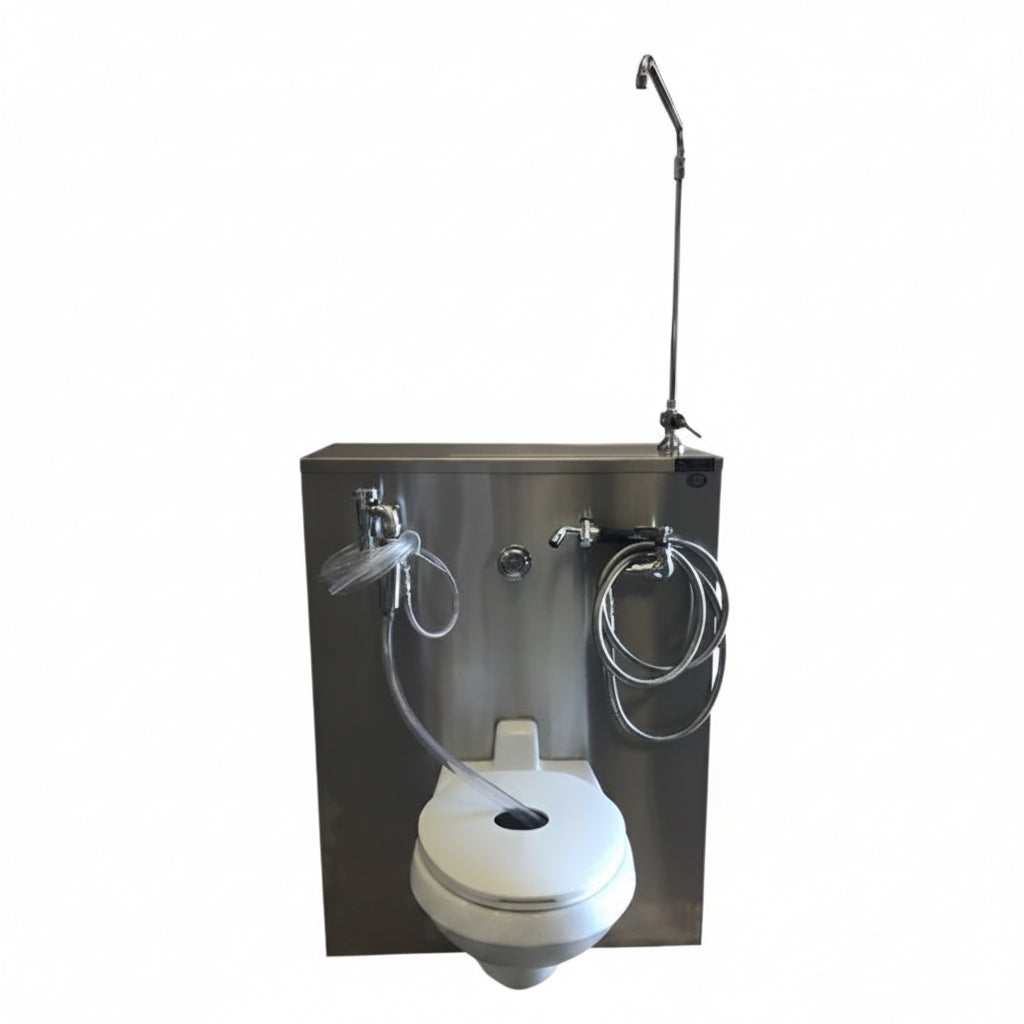8-foot cold-water spray hose on flushing embalming station 1036-9FS
