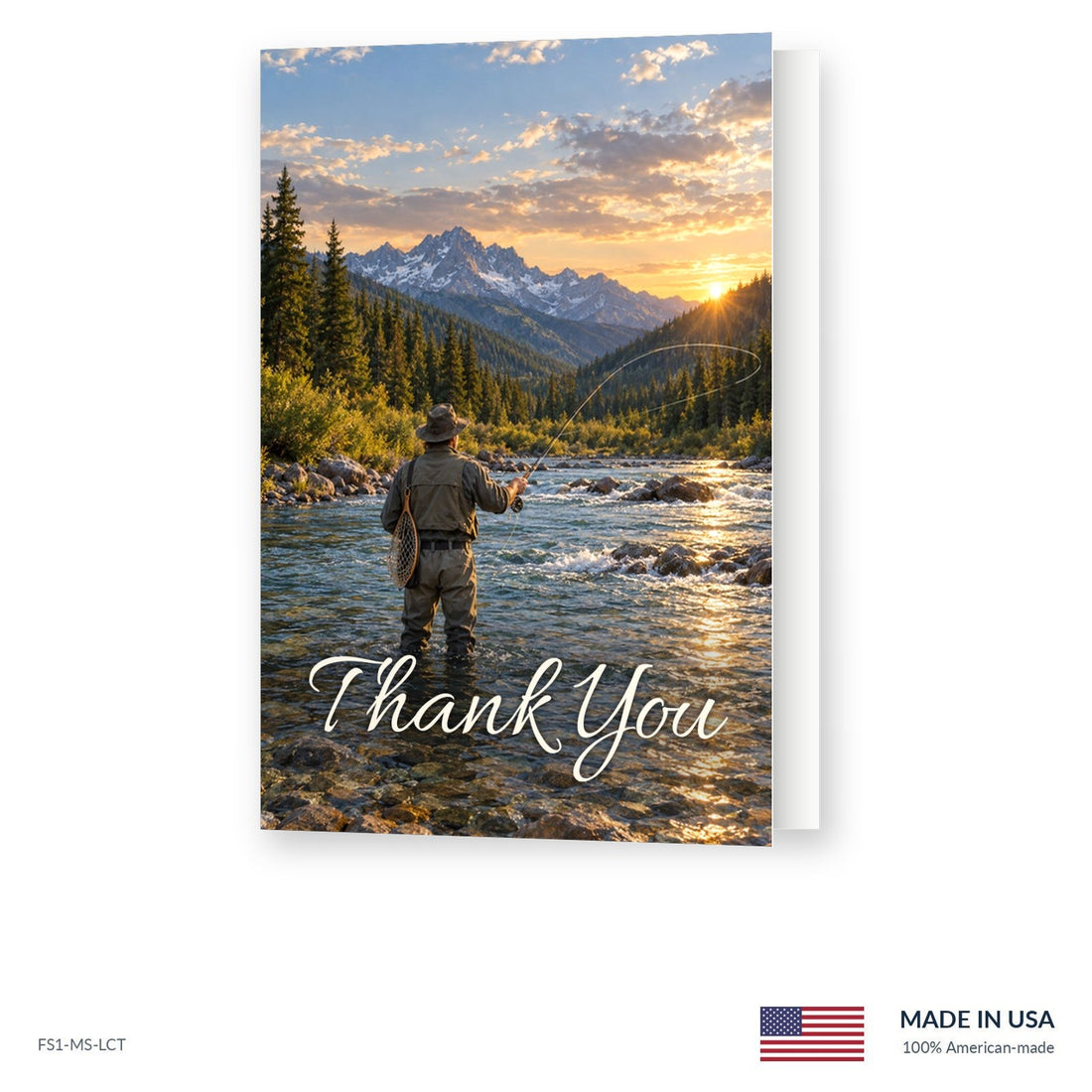 Fly Fishing Funeral Acknowledgment Cards