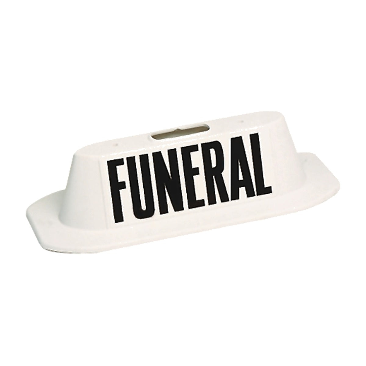 White magnetic funeral safety marker, also available in this listing