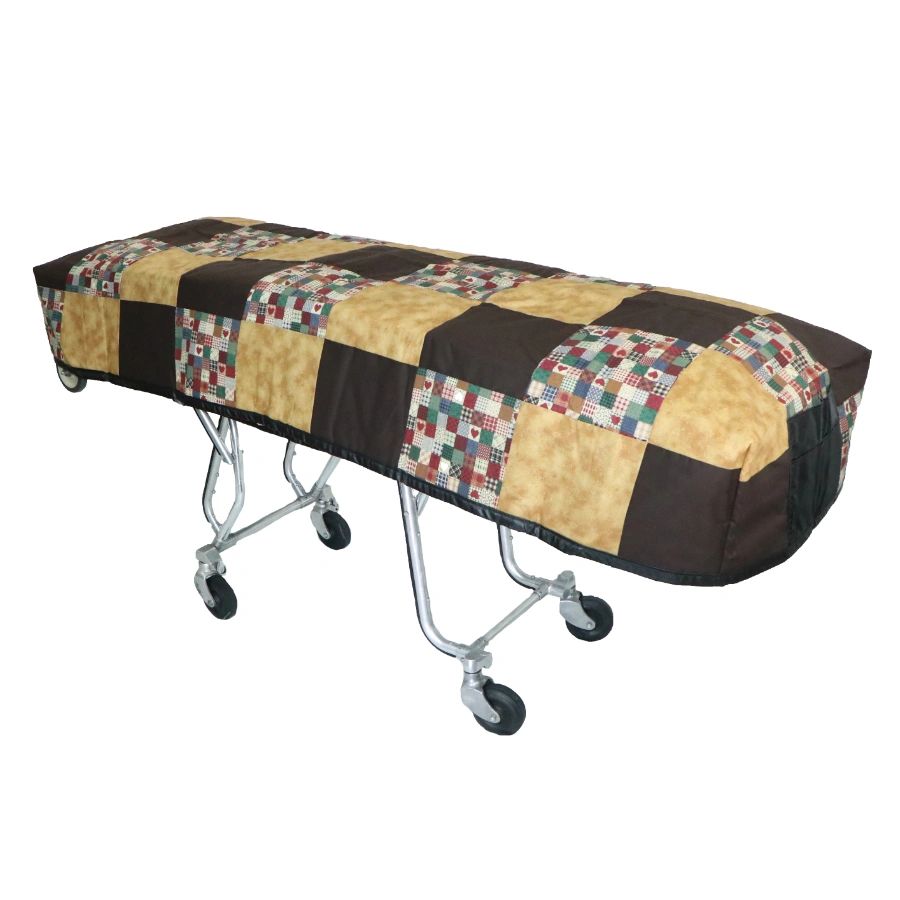 Gold Black Patchwork Cot Cover