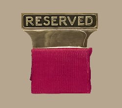 Gold "Reserved" Pew Signs – Heavy - Duty Funeral Markers - American Mortuary Coolers & Equipments