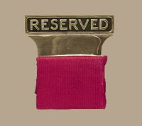 Gold Reserved Pew Signs | Heavy-Duty Funeral Chapel Seating Markers | American Mortuary Equipment