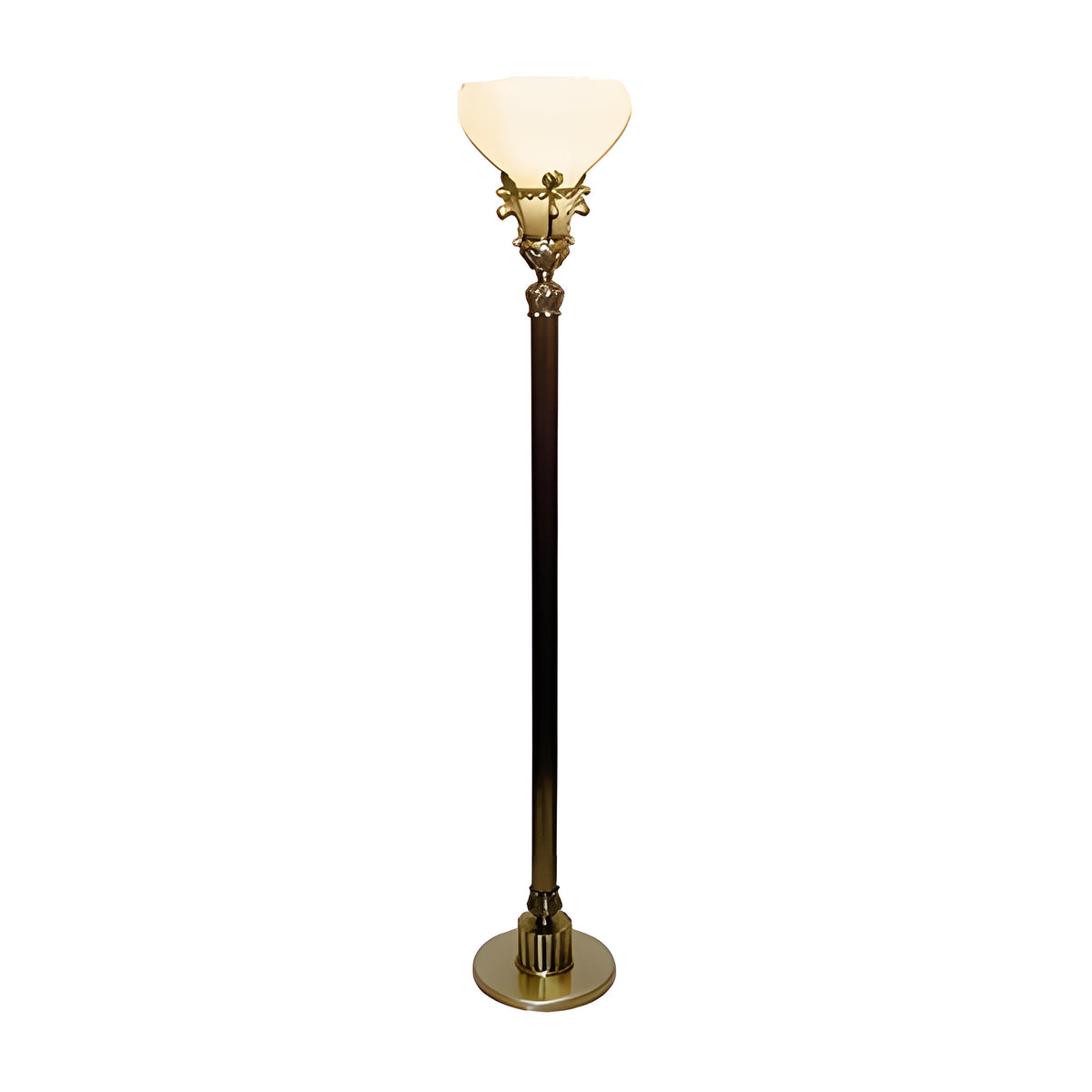Grace Torchiere Lamp in all-metal construction with a glass shade by American Mortuary Equipment