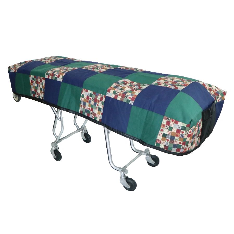 Green Navy Patchwork Cot Cover
