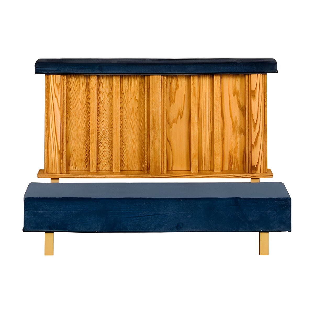 Heartland Prayer Rail in solid oak in a prairie style by American Mortuary Equipment